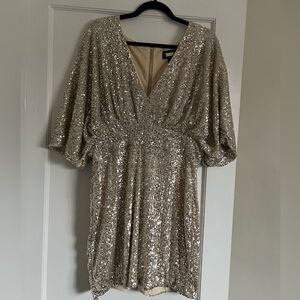 Alexia Admor Gold Sequin Mini Dress